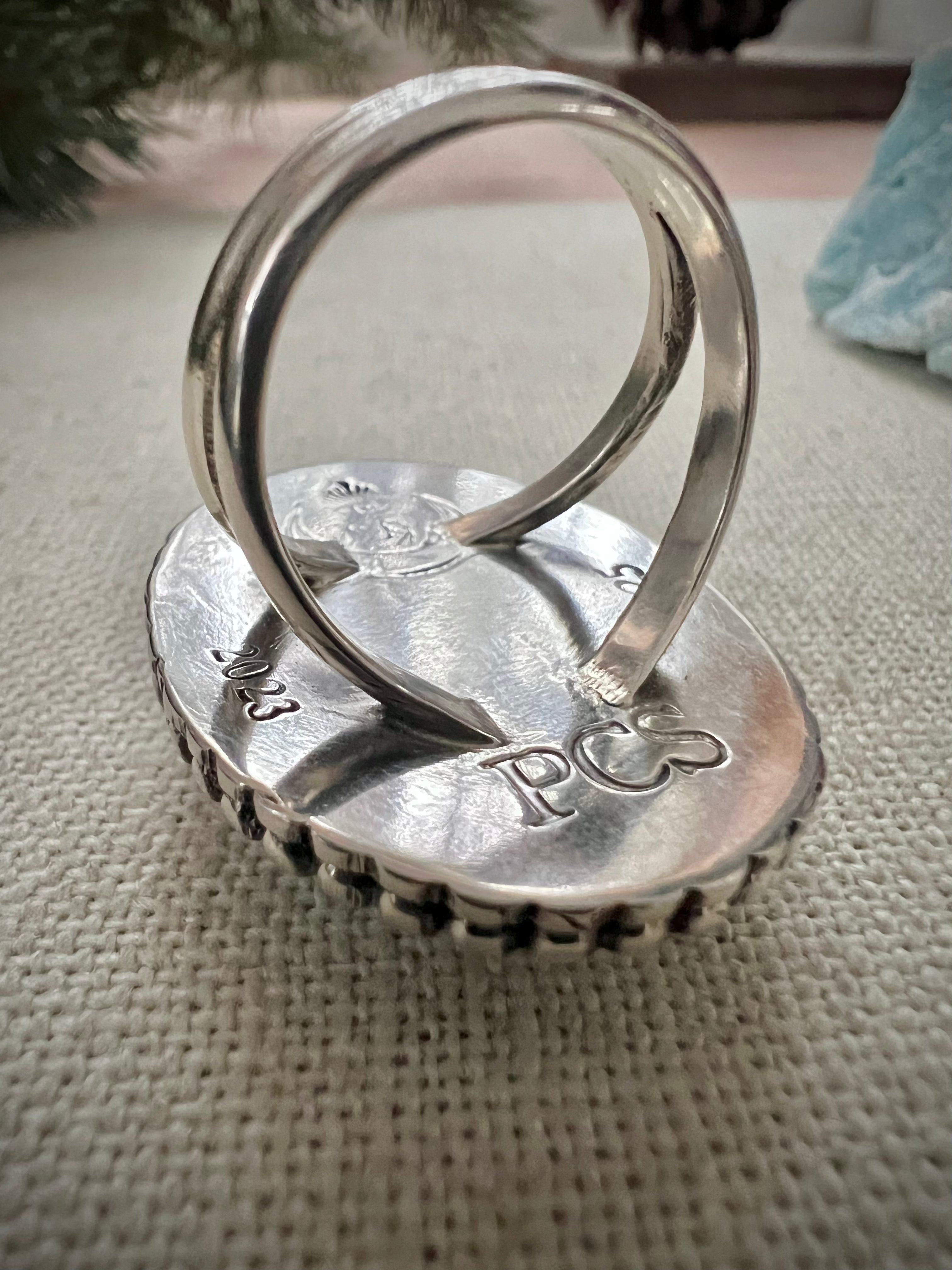 Larimar Ring, Size 9.5 Standard Width Band