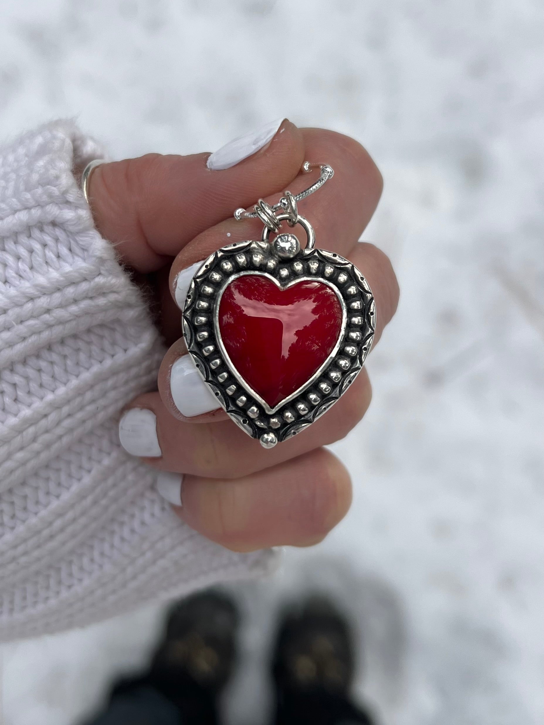 Medium Rosarita Heart Pendant on 18" Chain