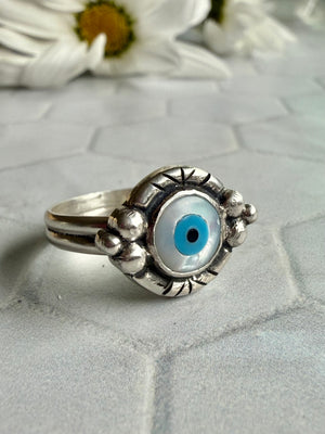 Open image in slideshow, Evil Eye Ring
