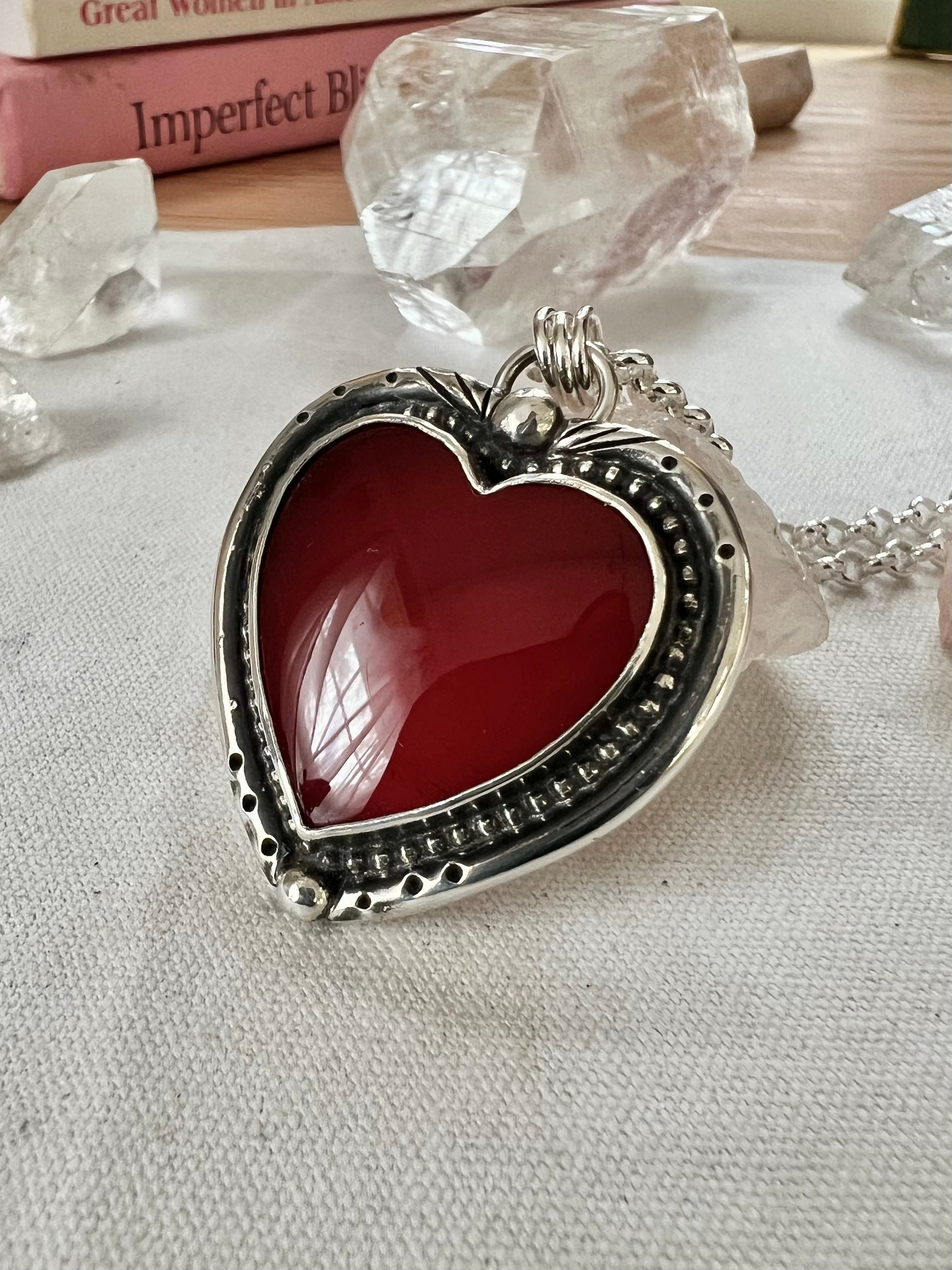 Large Rosarita Heart Pendant on 18" Chain