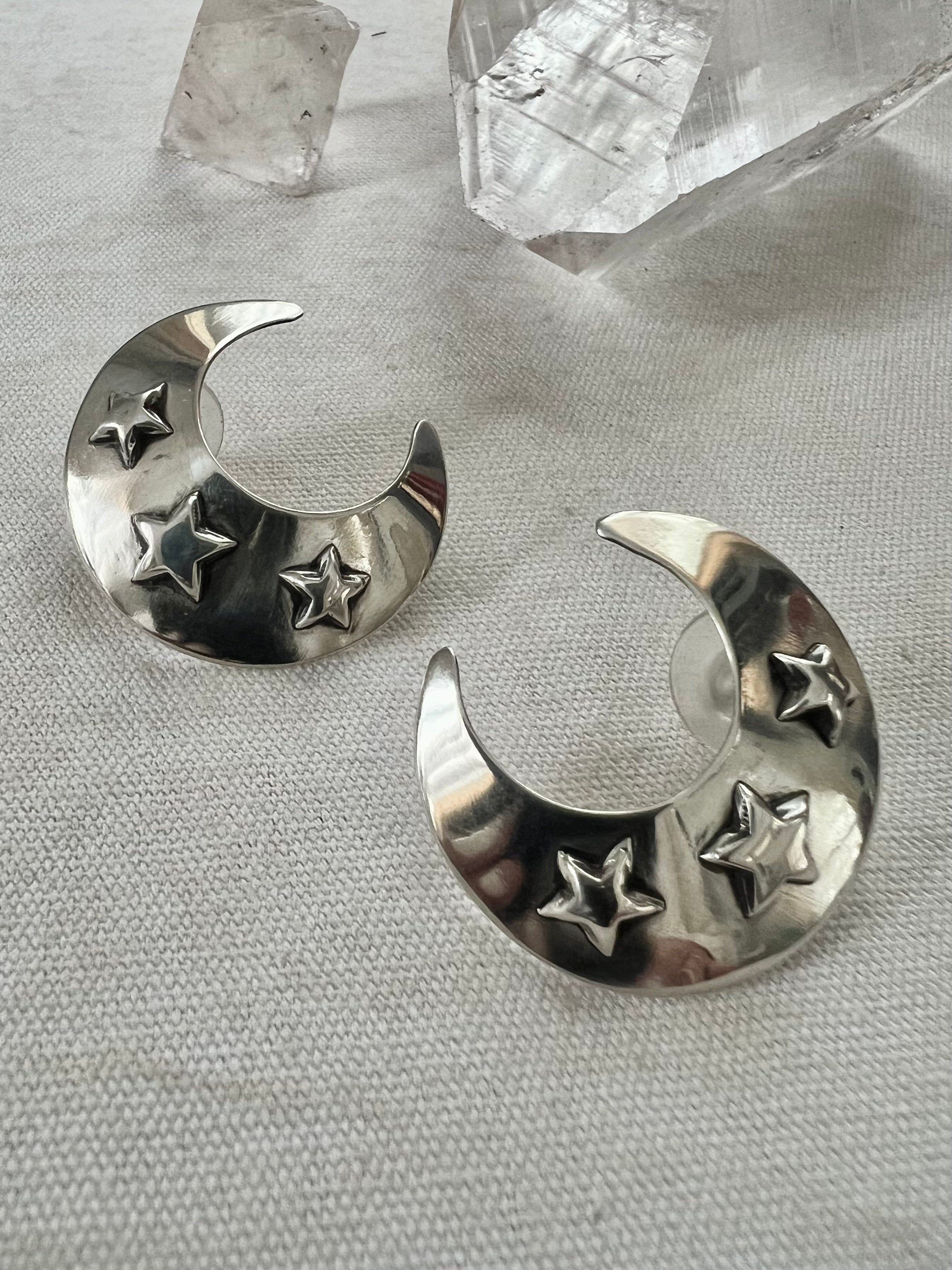 Moon & Stars Post Earrings